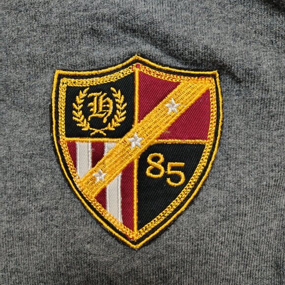 Vintage TOMMY HILFIGER Rugby Shirt Men M Long Sleeve Collared Embroidered Crest - Picture 2 of 8